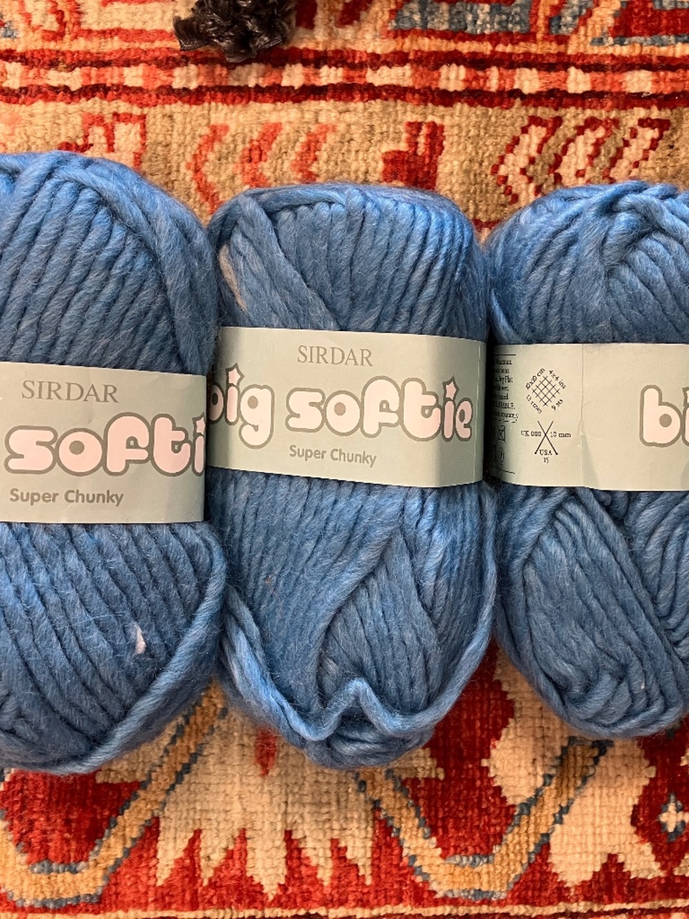4 x New Sirdar Big Softie Yarn in Blizzard Blue (0360) Discontinued